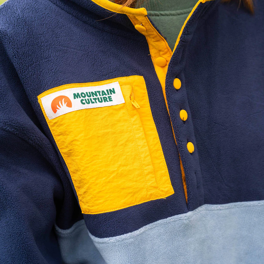Mountain Culture Retro Fleece - Blue/Yellow - Image 3